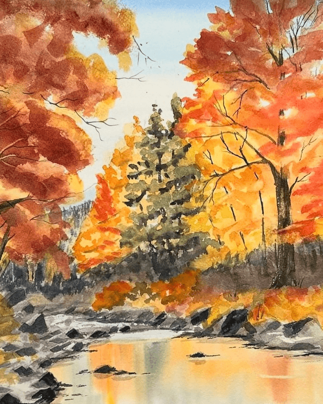 Streams watercolor 1