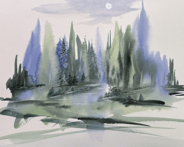 Woods watercolor 4